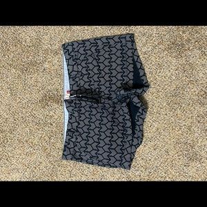 Black shorts with fun pattern. Only worn a couple of times. Now too small for me